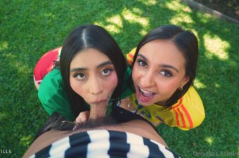 Watch Violet Myers Threesome With Max Fills