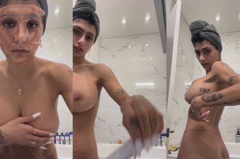 Watch Mia Khalifa Masking Routine Nipslips Uncensored Video